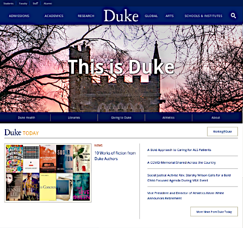 Duke University homepage