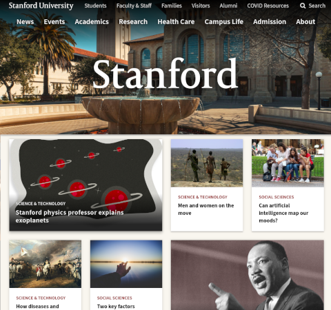 Stanford homepage