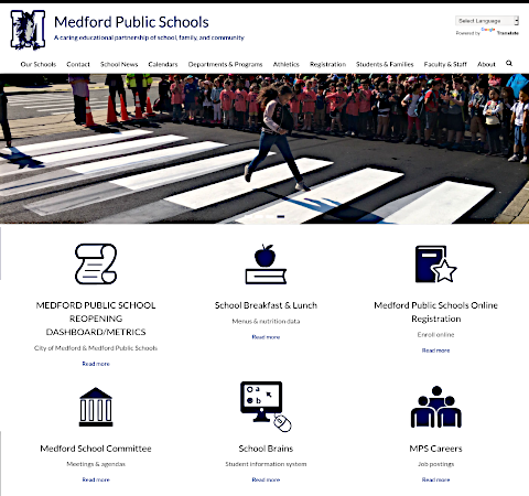 Medford Public Schools homepage